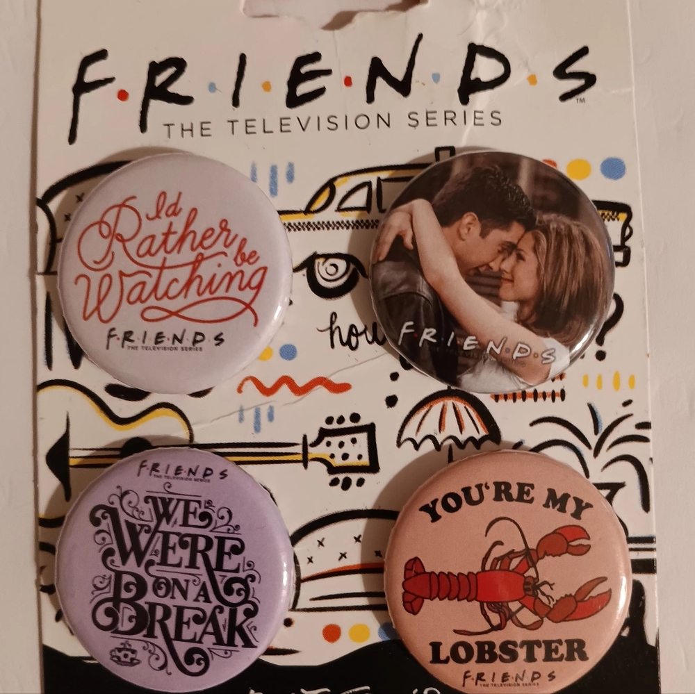 FWB Small retro pins with popular phrases